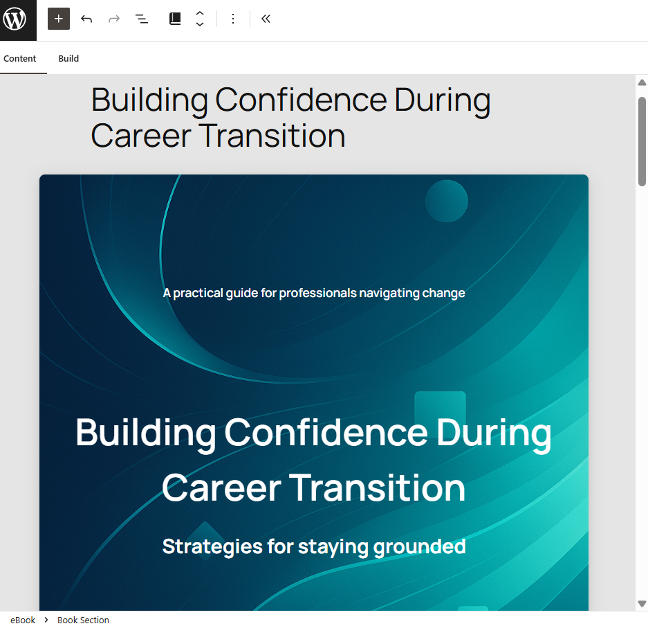 The Front Cover block, with relevant text added.